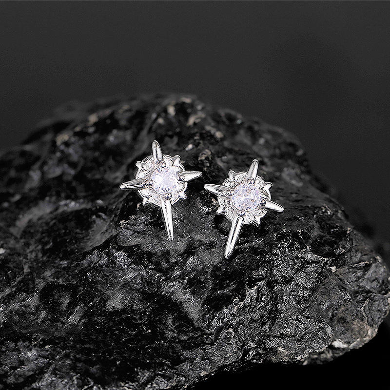 Wholesale Hip Hop Unique Polaris Magnetic Cross Earrings Men Magnet Earrings for Men